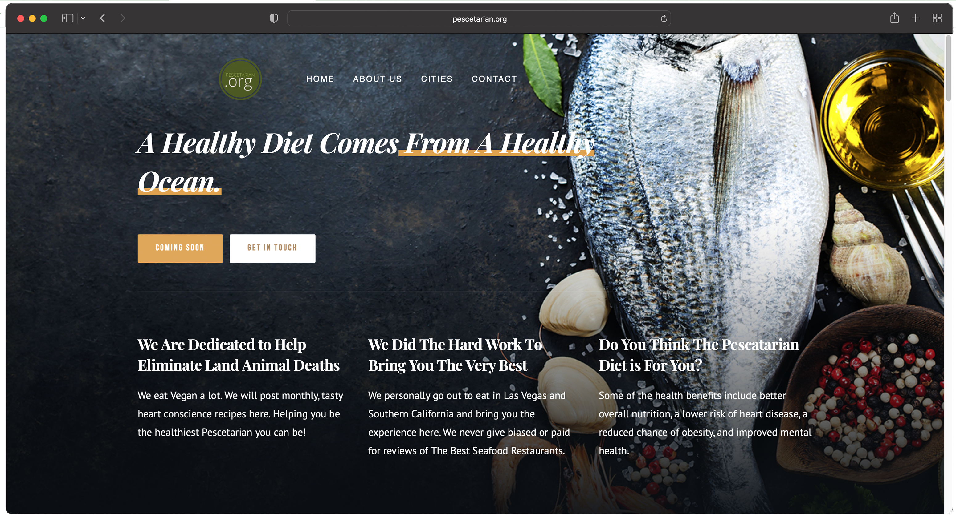 Web Development for Pescetarian.org